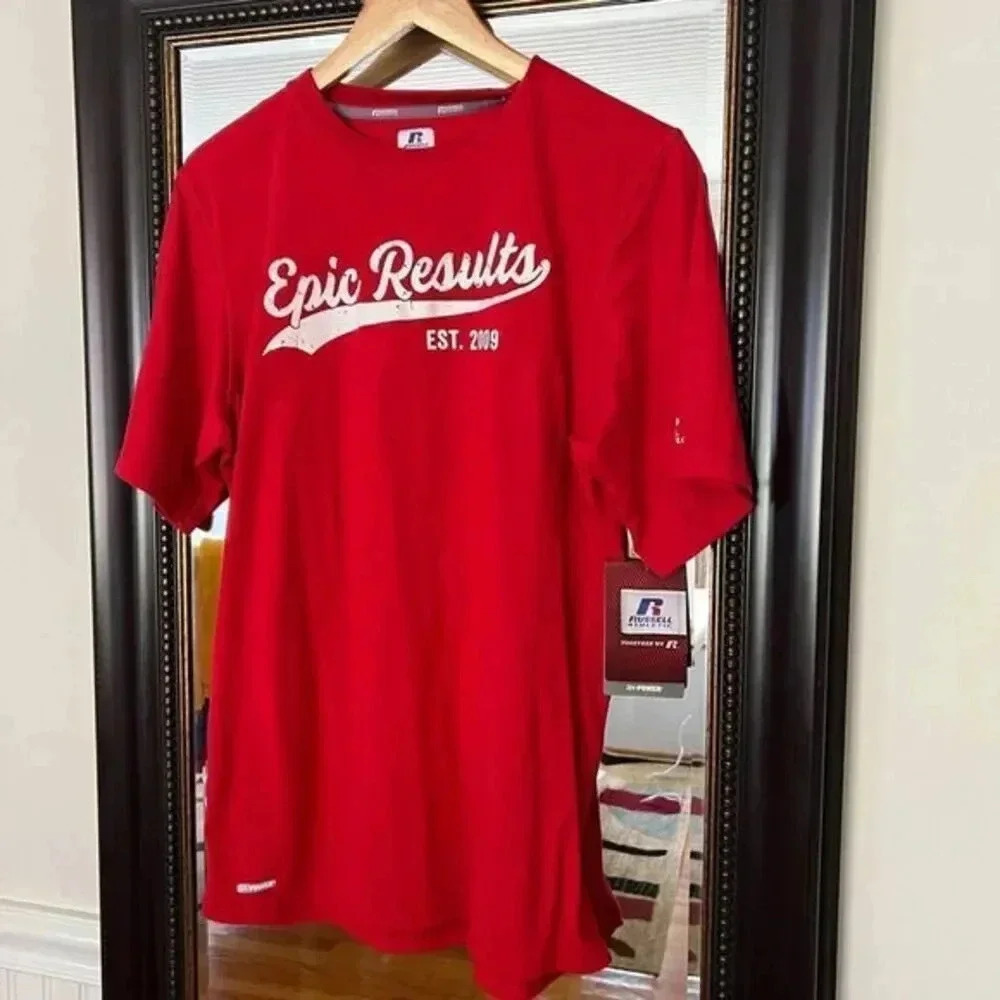 Russell True Red T Shirt Size Medium